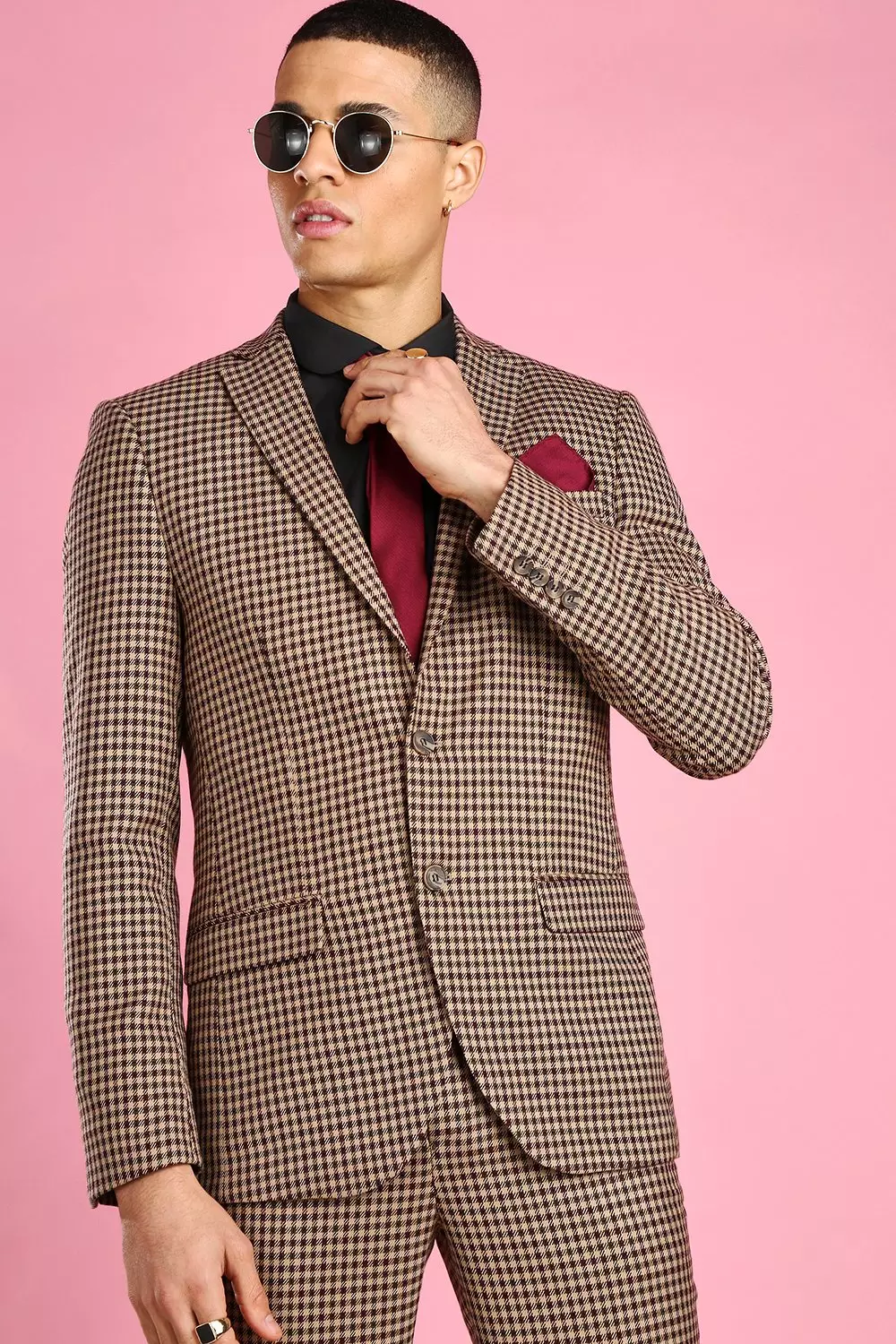 Mens dogtooth 2025 check jacket