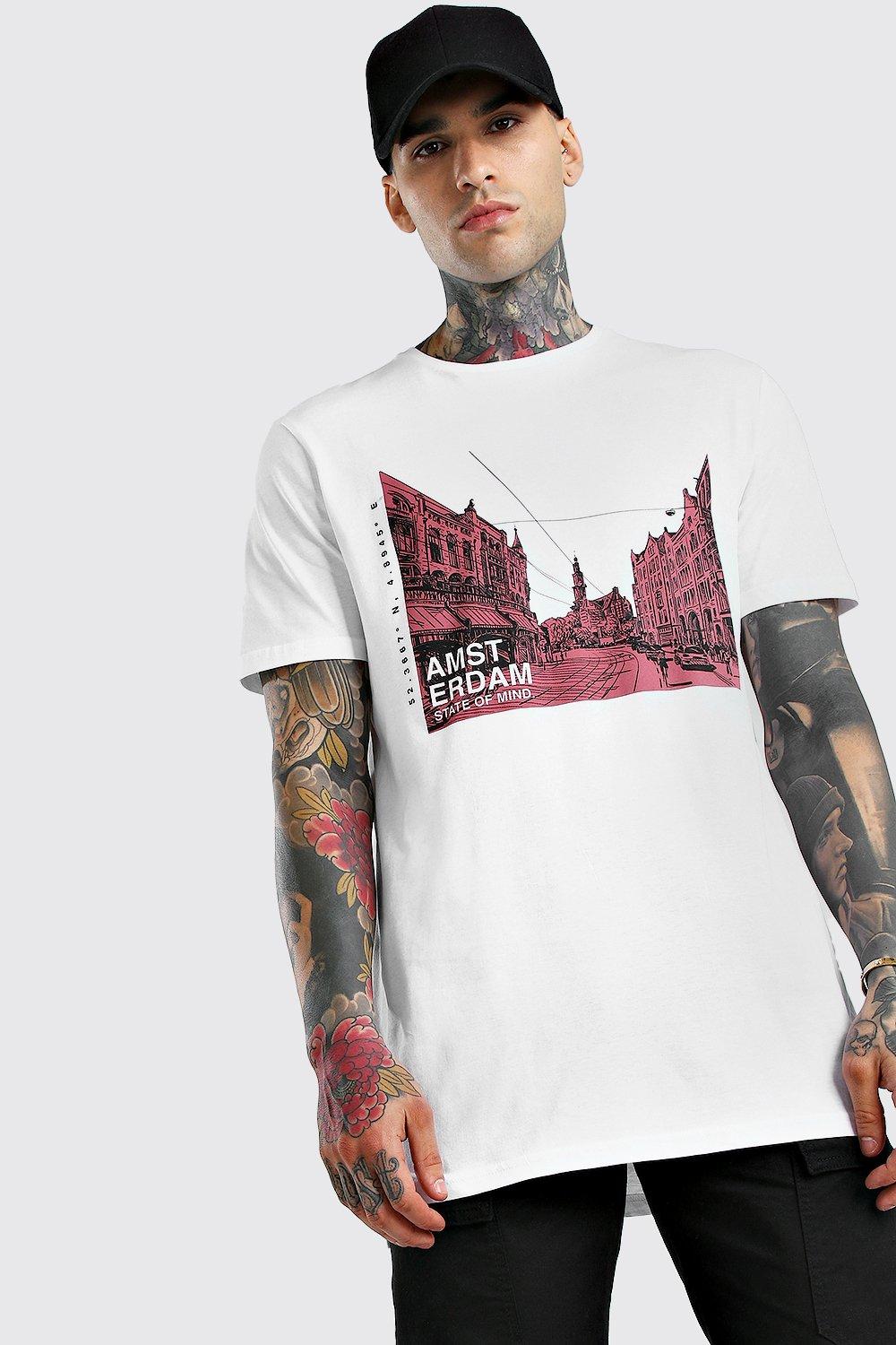 longline printed t shirt