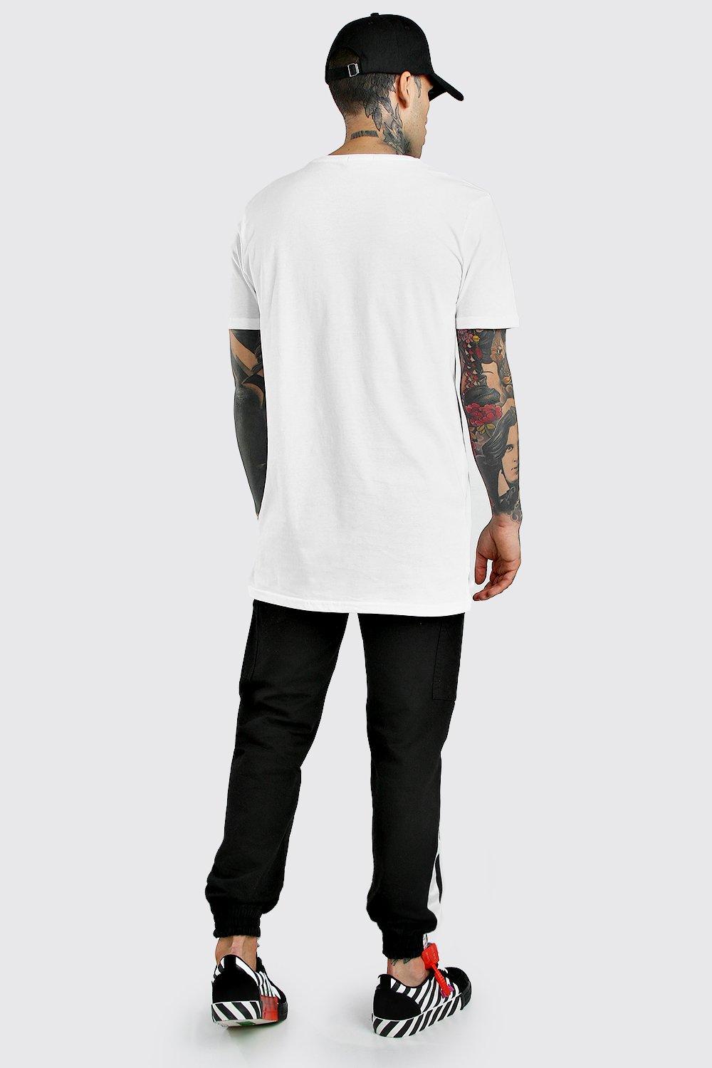 longline printed t shirt