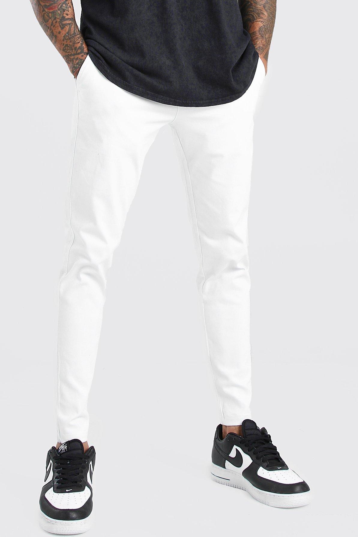 white skinny chino pants