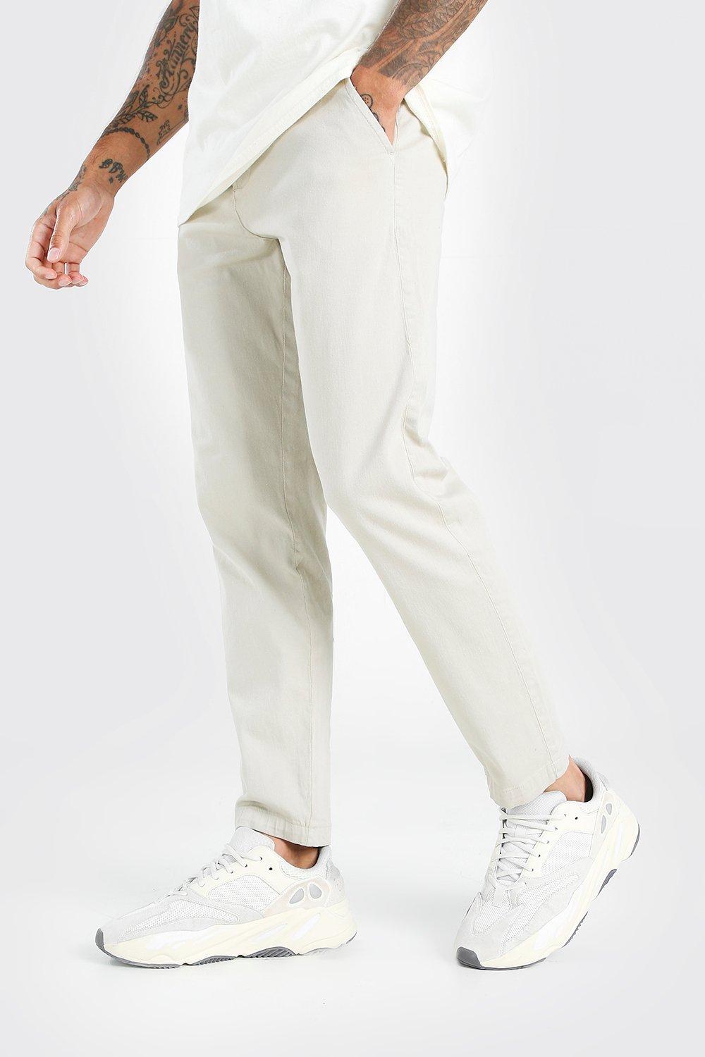 white skinny chino pants