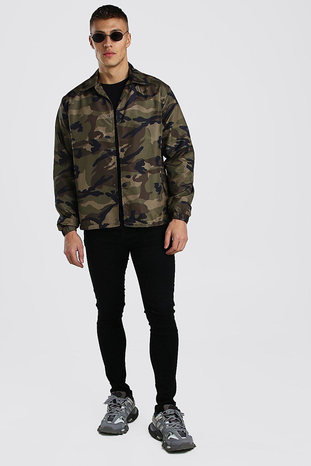 Camouflage shop coach jacket