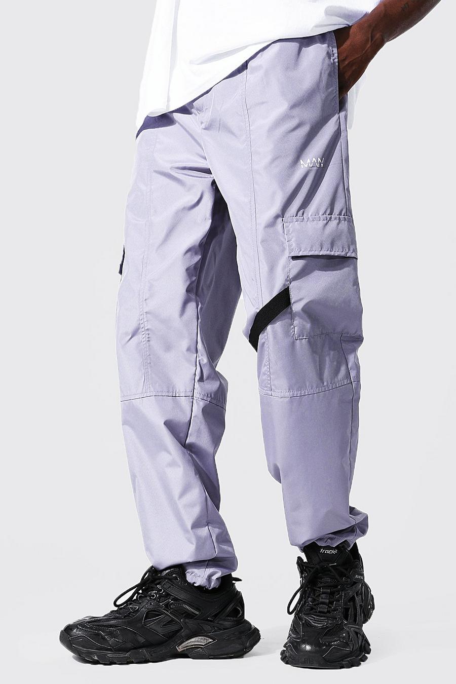 Grey Multi Panel Cargo Pants image number 1