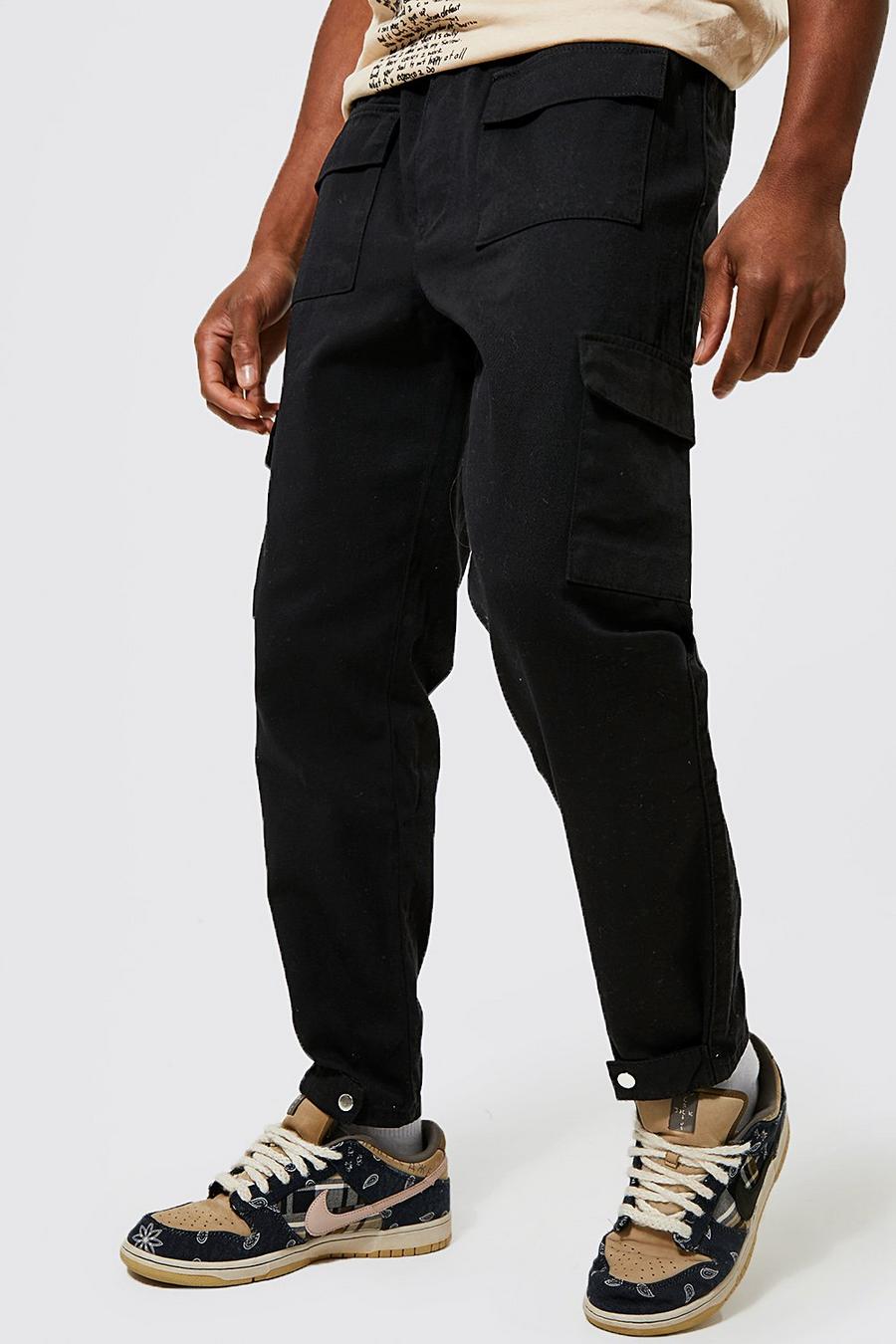 Black Offcl Twill Multi Pocket Cargo Trouser image number 1