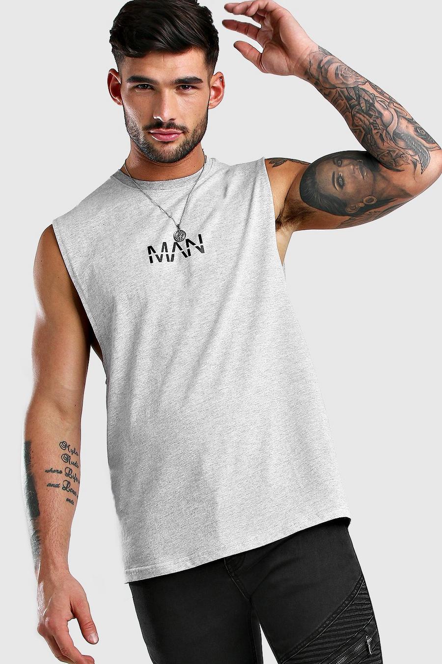 Camiseta de tirantes con sisa caída Original MAN, Marga gris image number 1