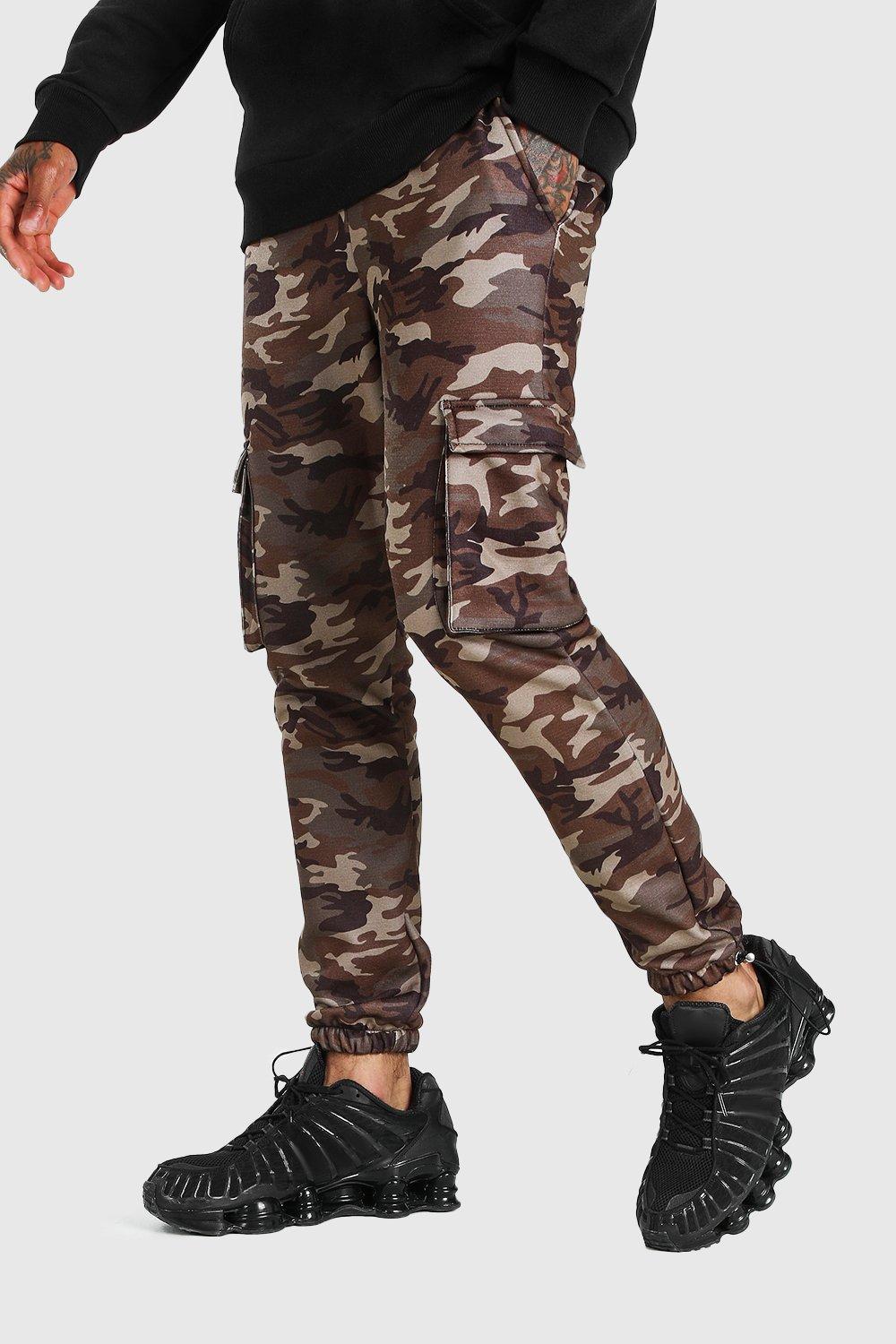 slim fit camo joggers