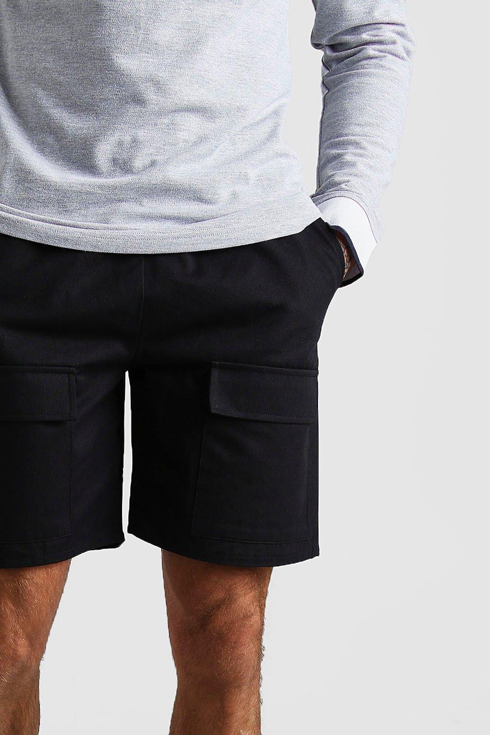 Front pocket store cargo shorts