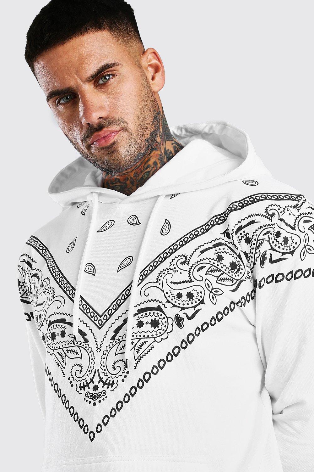 Bandana print hoodie mens sale