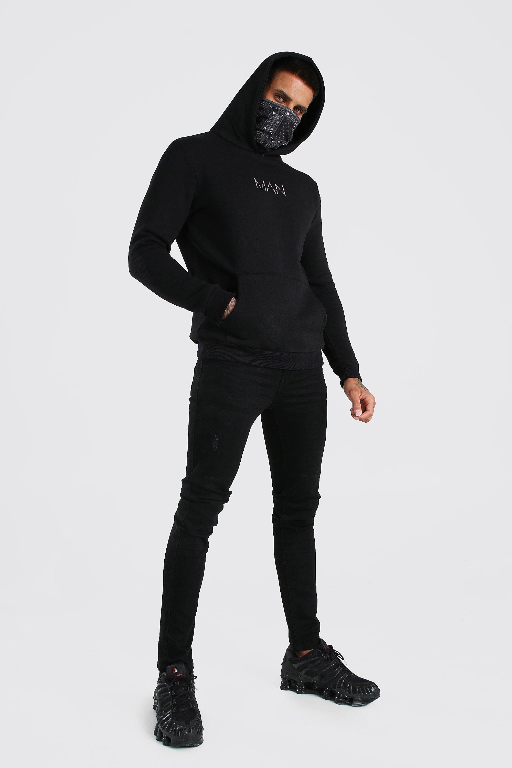 Jersey hoodie with online snood