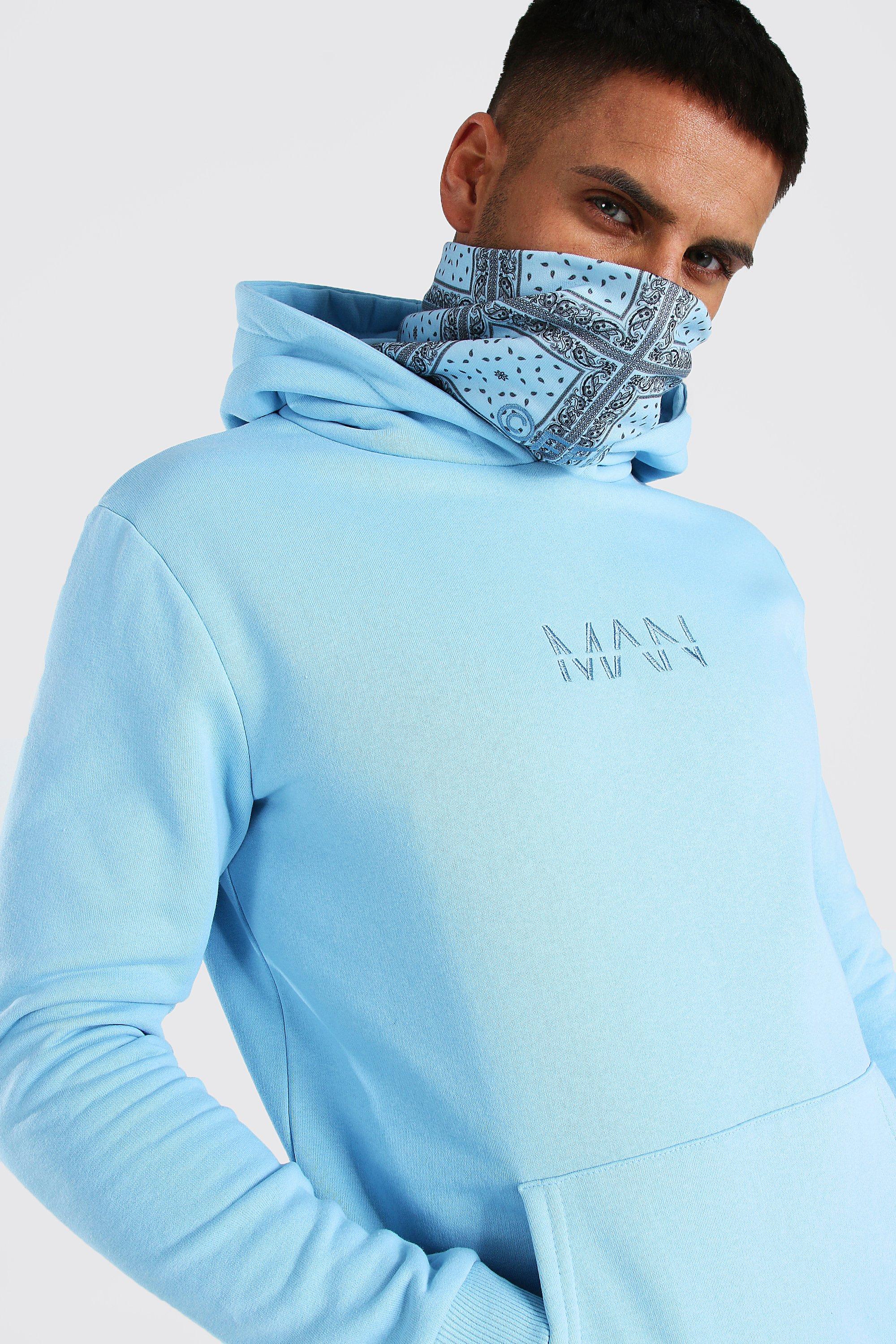 MAN Official Hoodie With Bandana Snood boohoo