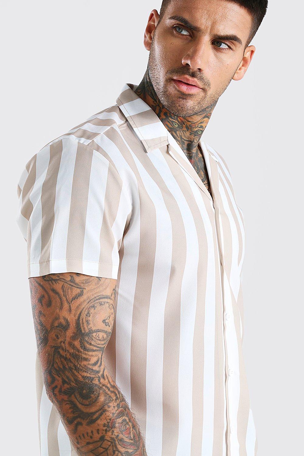 Short sleeve striped shirt - Man