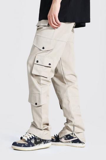 Ecru White Tall Relaxed Fit Twill Cargo Trousers
