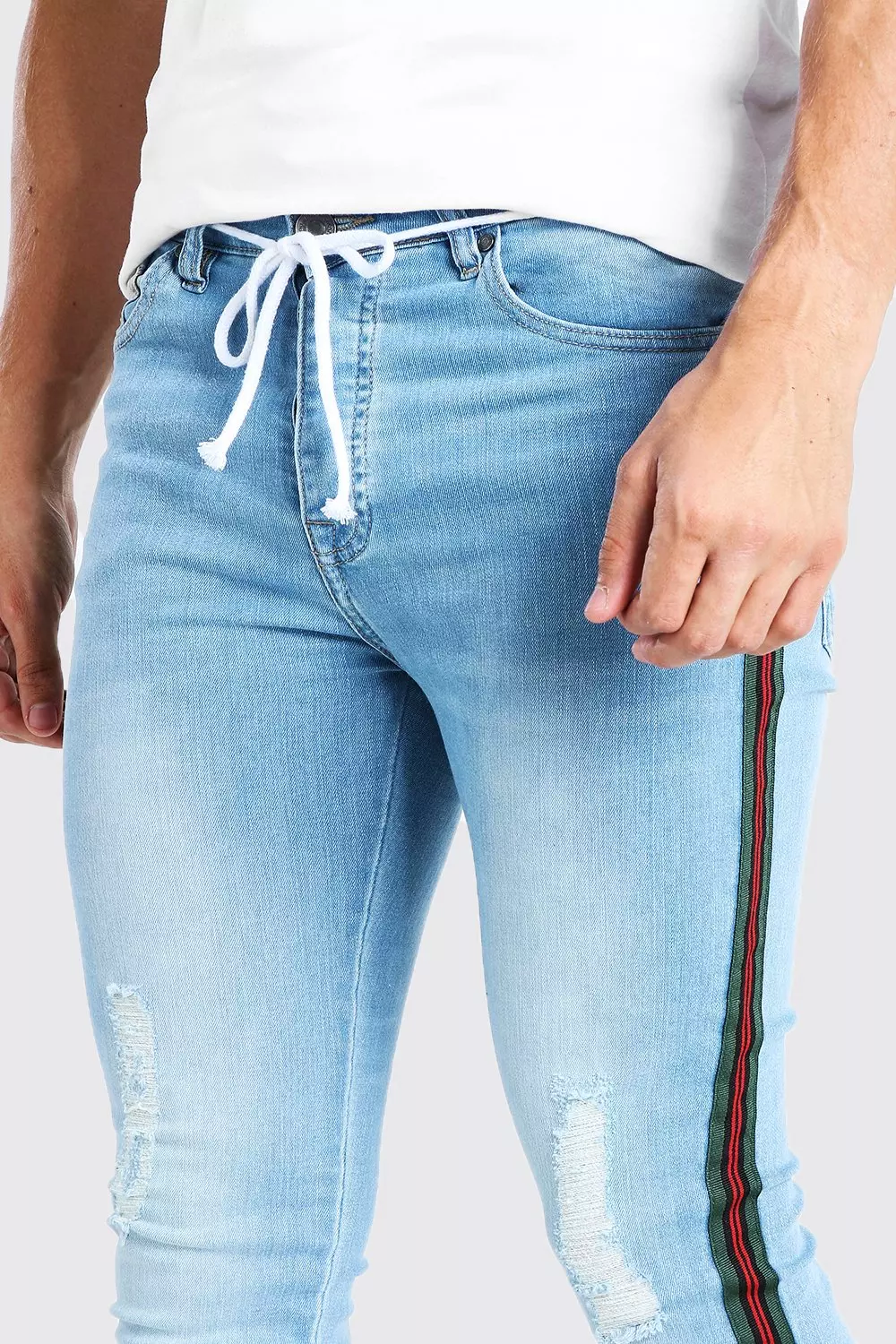 Side tape best sale jeans for women