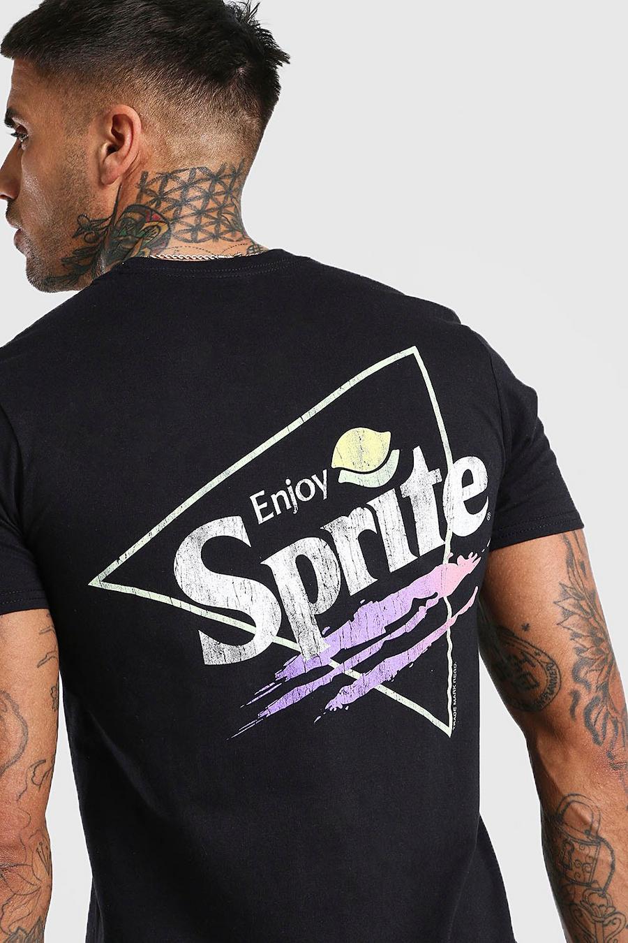 Black Sprite Front And Back Print Licensed T-Shirt