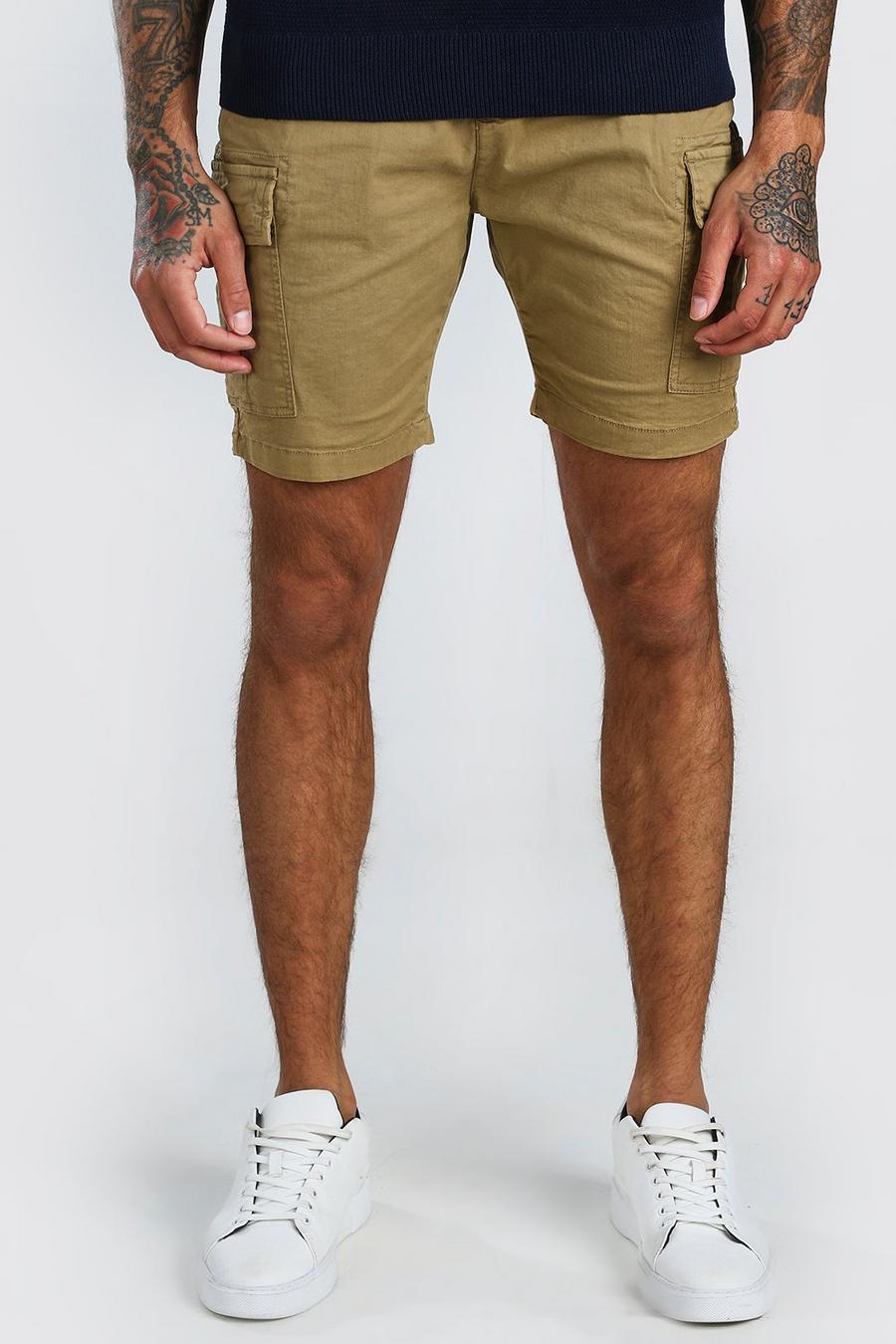 Pantalones cortos cargo con cintura fija image number 1