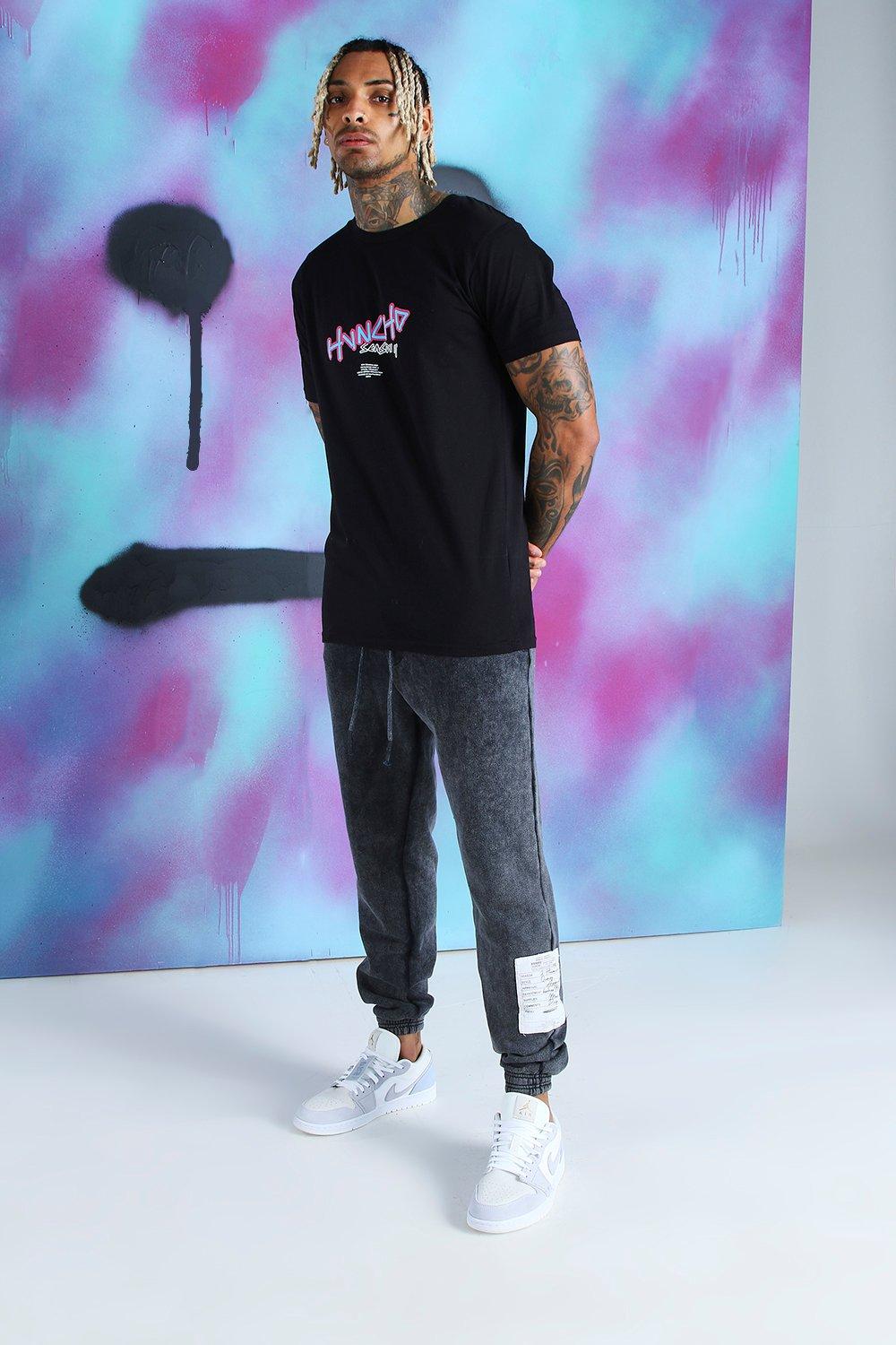 Quavo Loose Fit T Shirt With Huncho Print boohoo NO