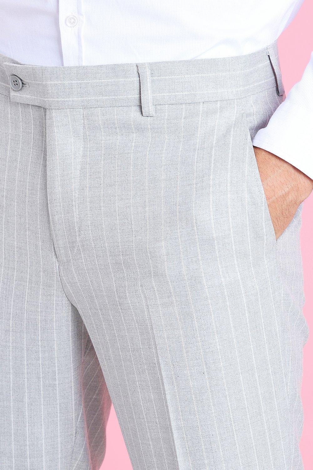 skinny pinstripe trousers