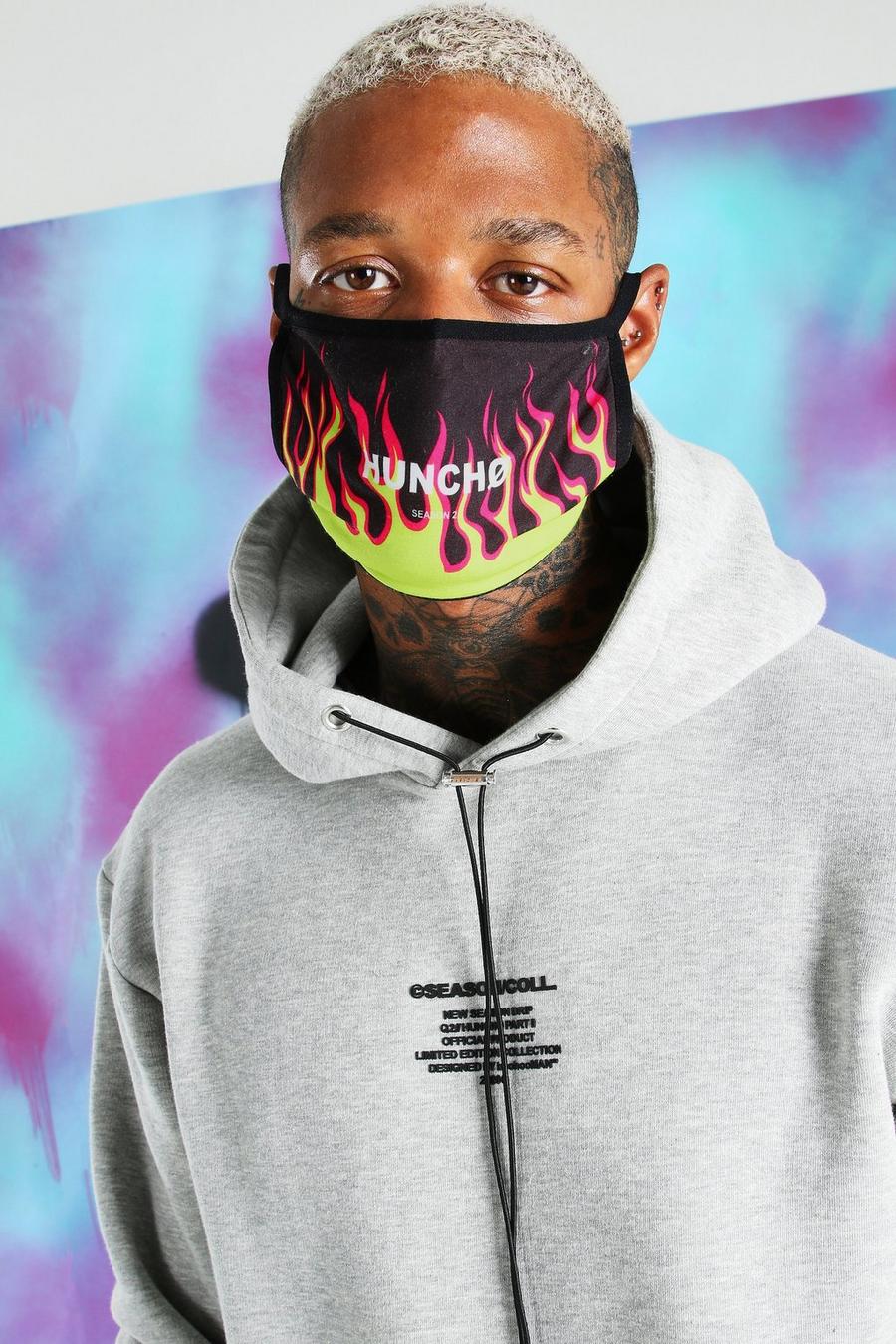 Quavo Gesichtsmaske mit Flammen-Print image number 1