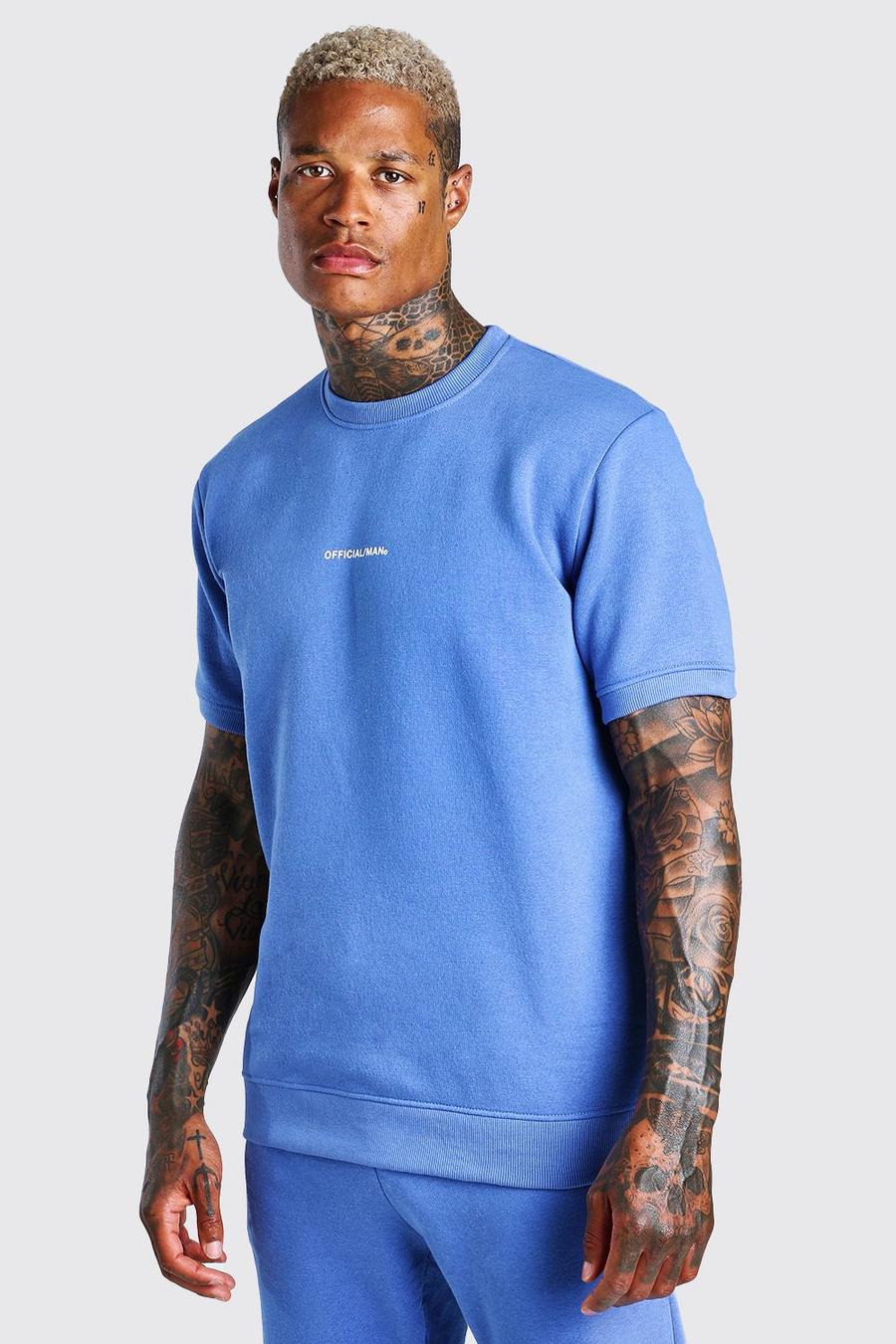 Blue blå Official MAN Kortärmad sweatshirt med tryck fram och bak image number 1