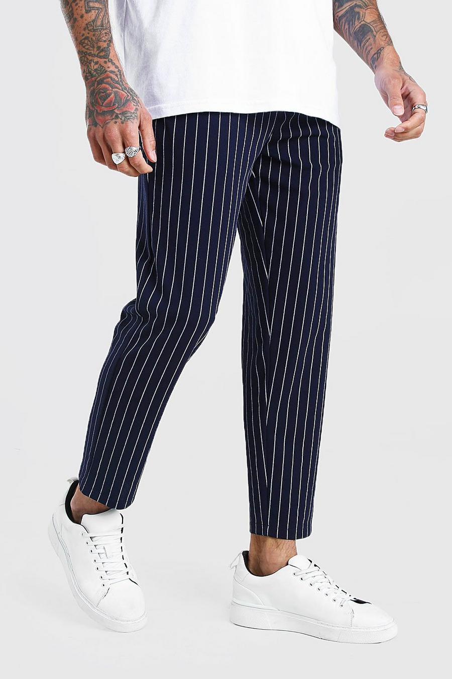 Pantalones de deporte a rayas con cintura elástica image number 1