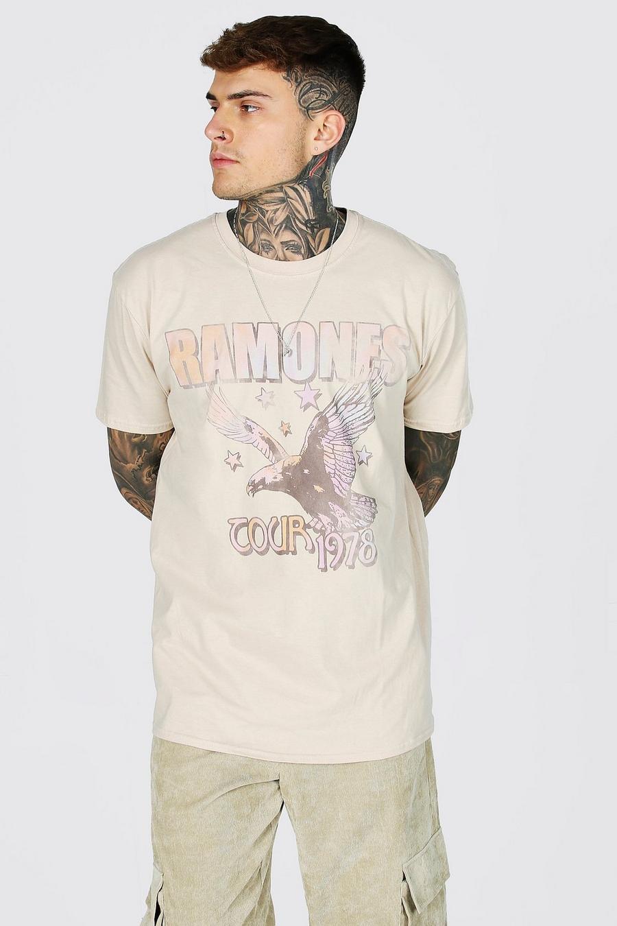 Sand Oversized Gelicenseerd Ramones T-Shirt image number 1