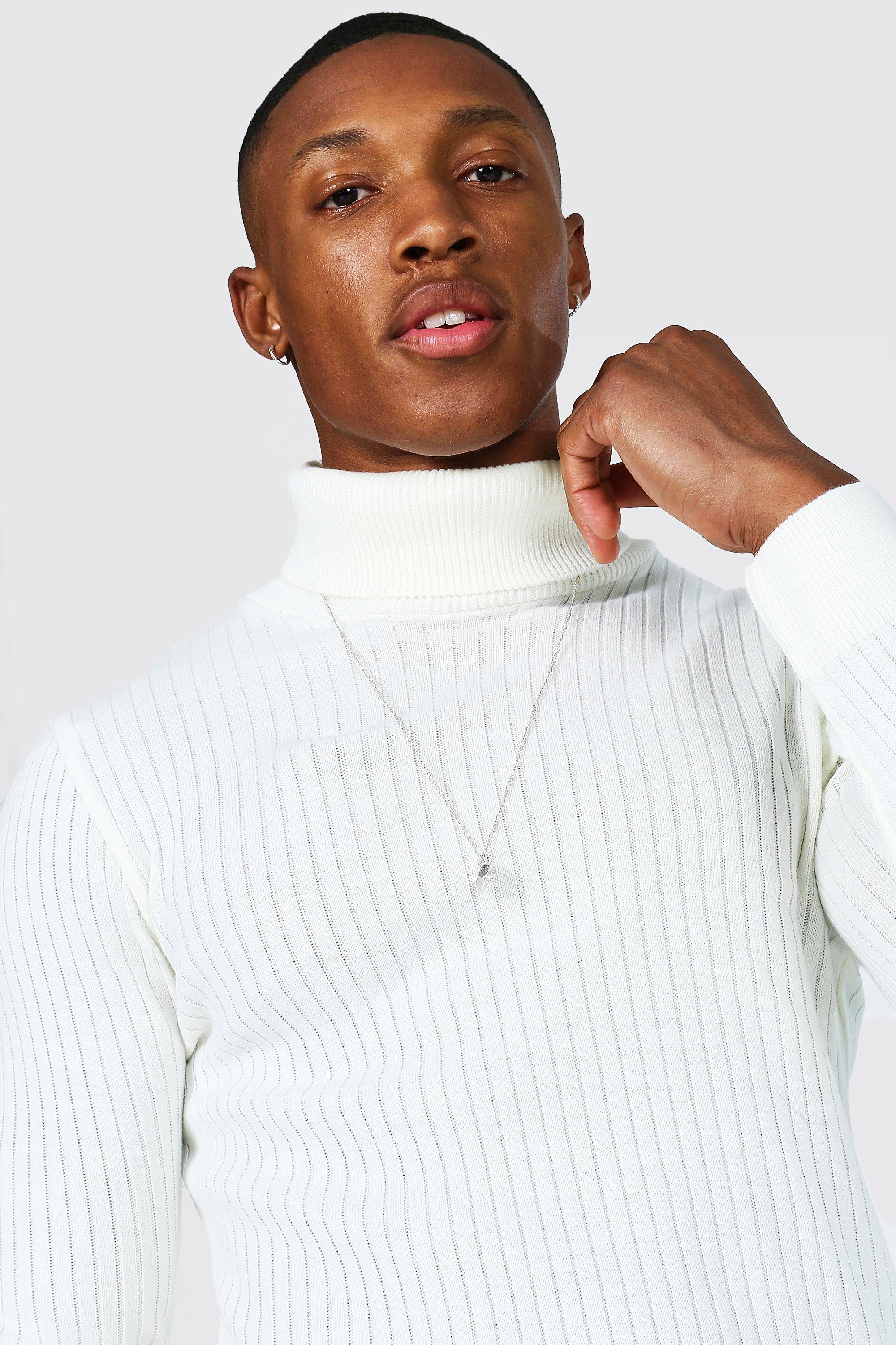 Men's ribbed turtleneck on sale sweater