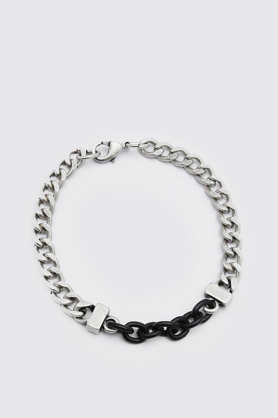 Multi Chunky Contrast Chain Detail Bracelet image number 1