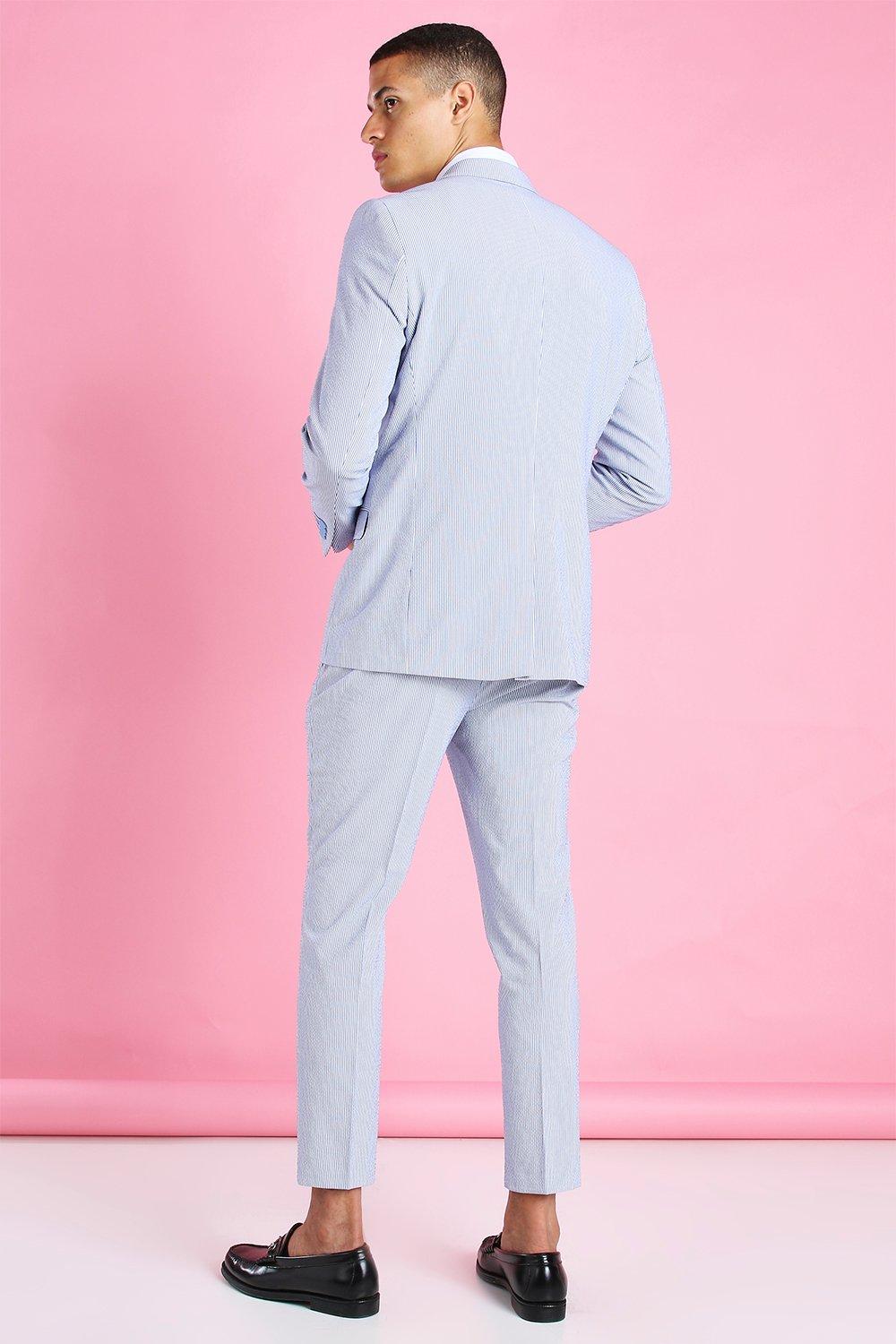 Mens pink seersucker clearance suit