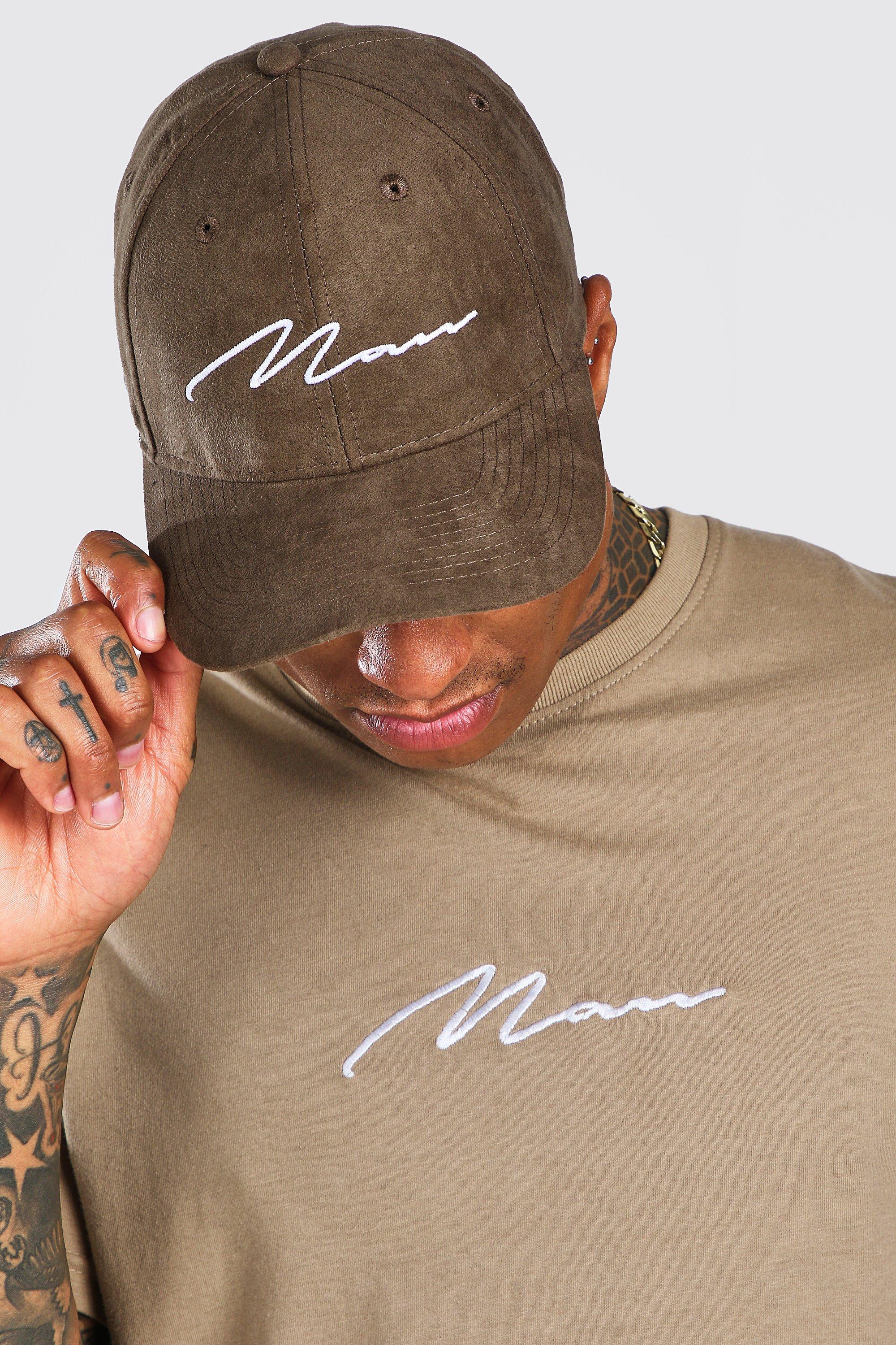 Khaki faux store suede cap