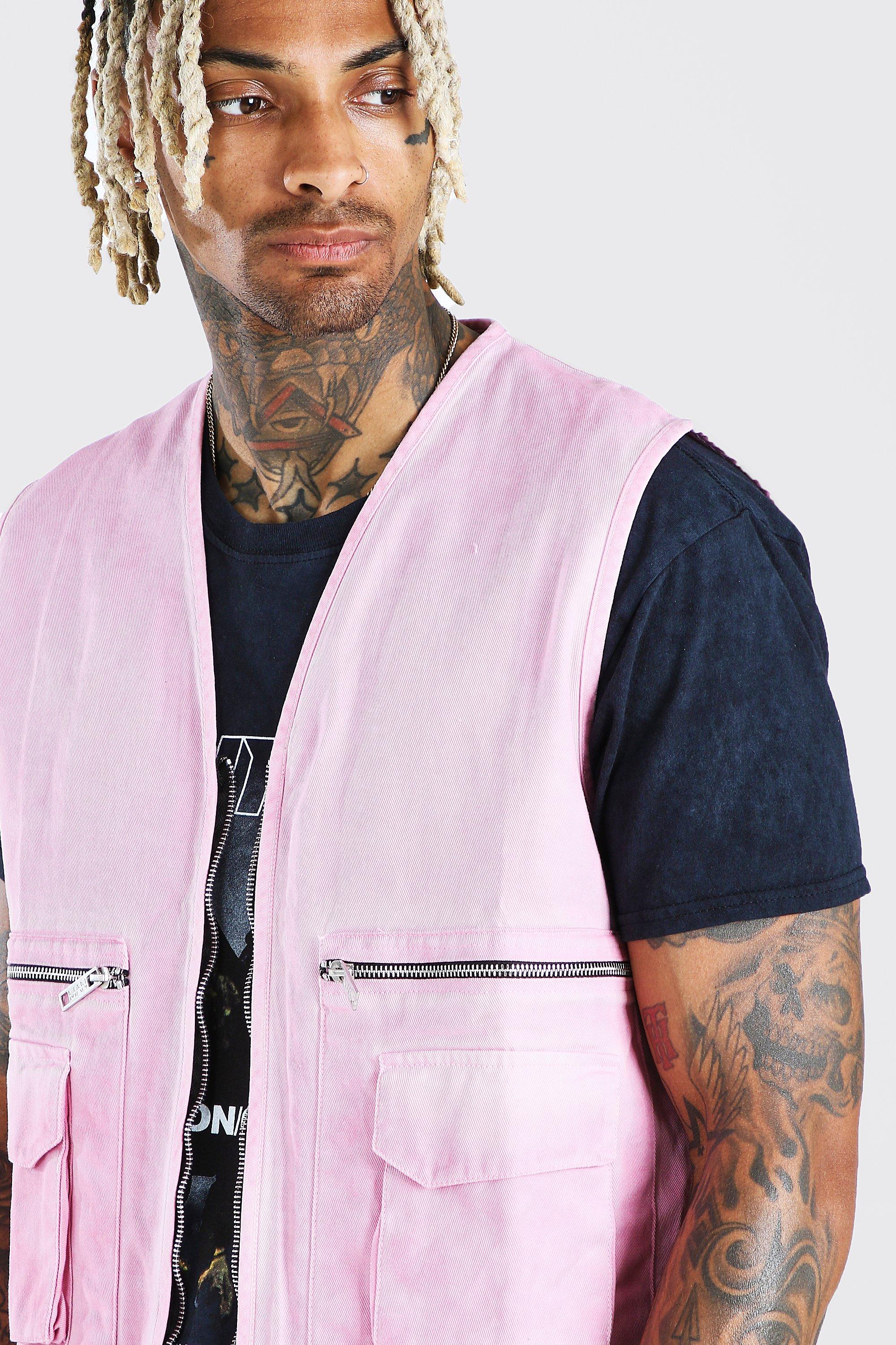 pink utility vest