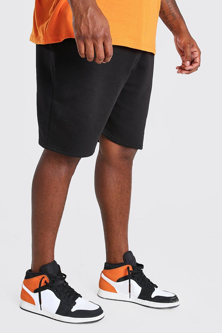 Black Big & Tall - Basic Mellanlånga shorts i jersey image number 1
