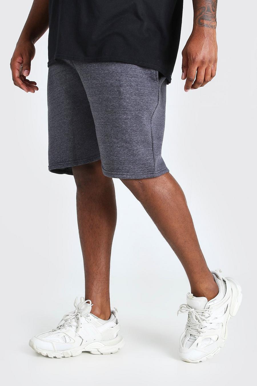 Charcoal Plus Size Basic Mid Length Jersey Short image number 1