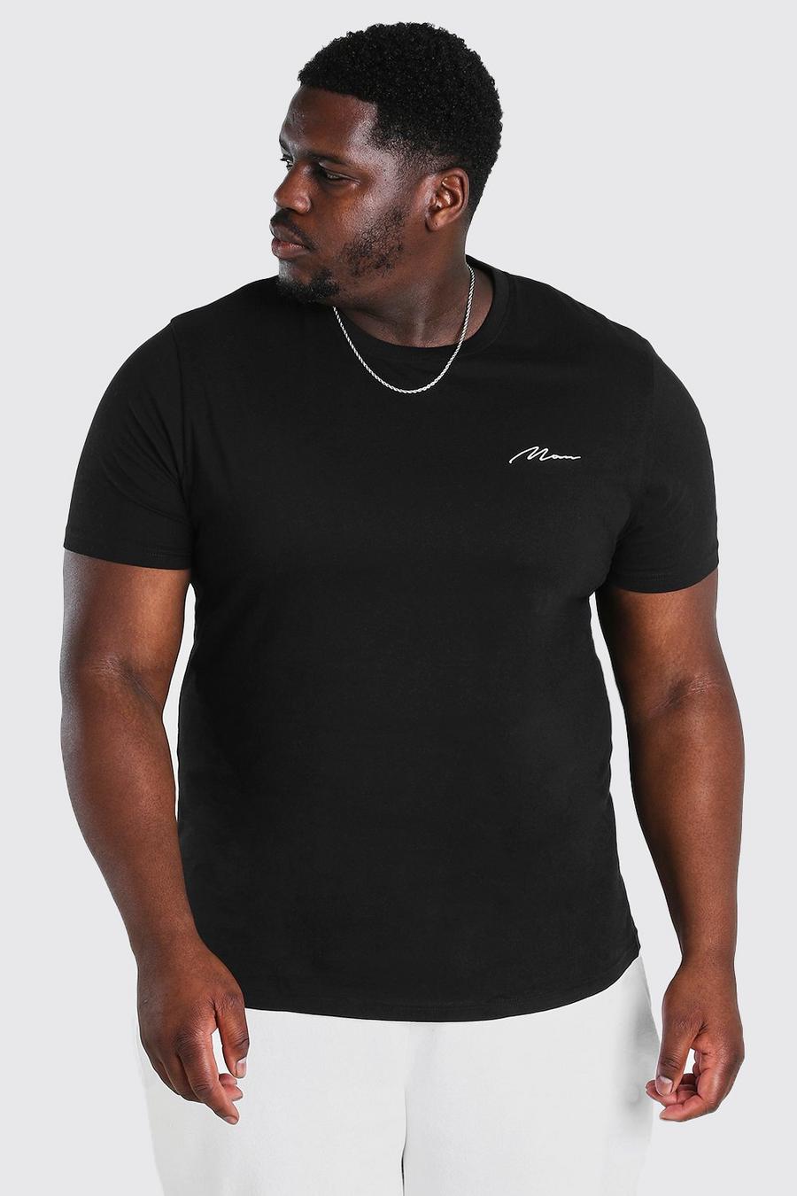 Zwart Plus Man T-Shirt Met Logo image number 1