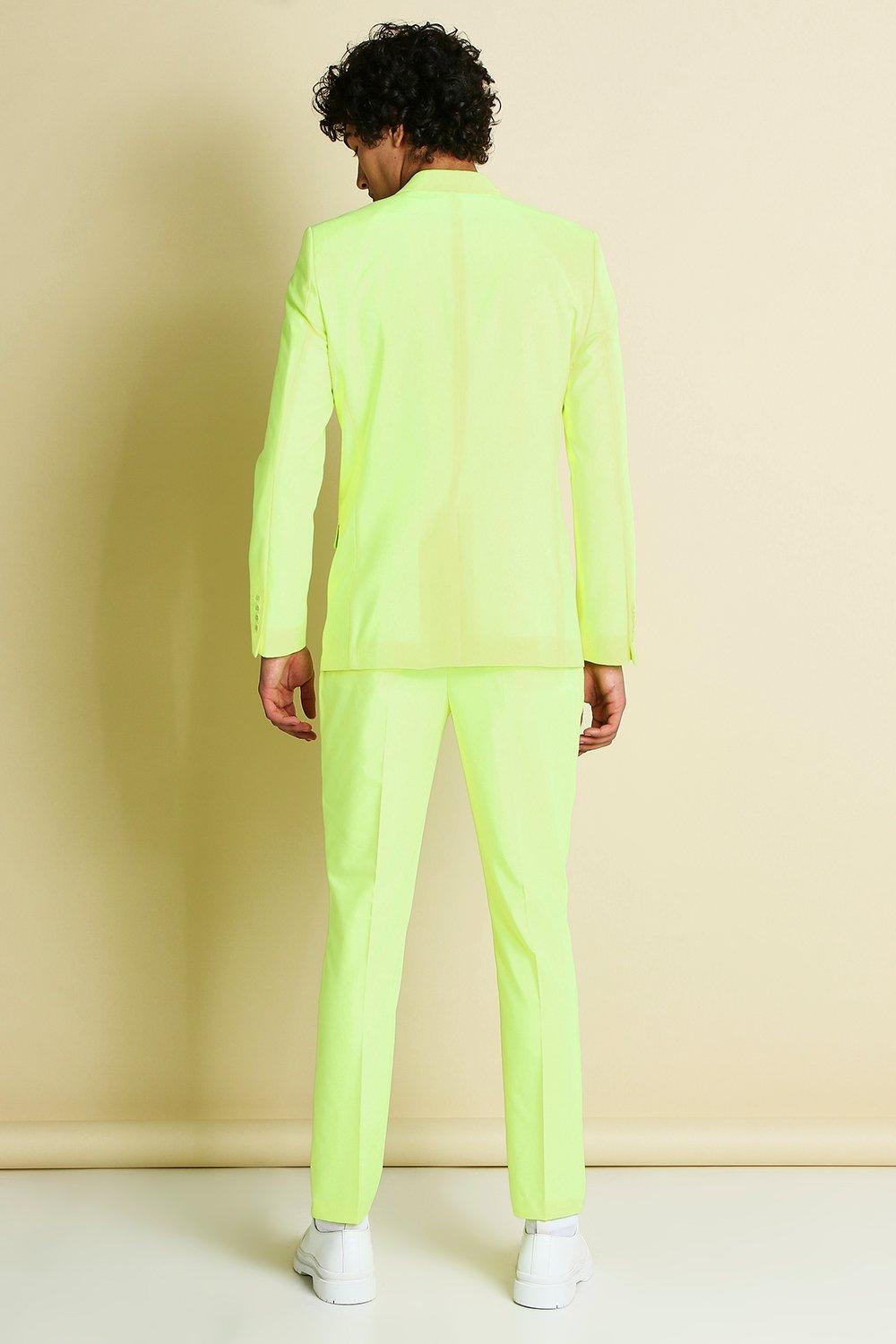 neon yellow mens suit