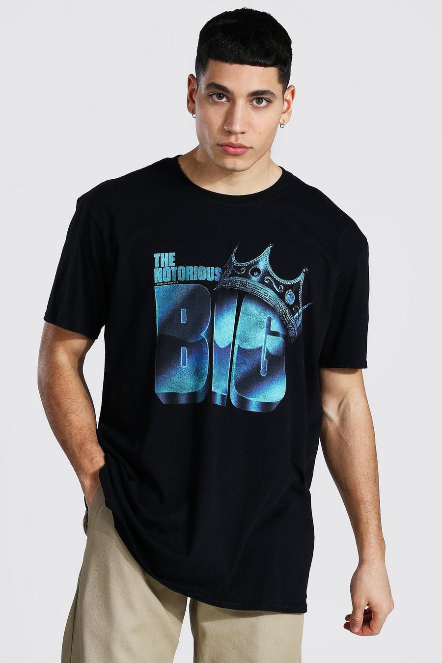 Lizenz-T-Shirt in Übergröße mit The Notorious Big-Print, Schwarz image number 1