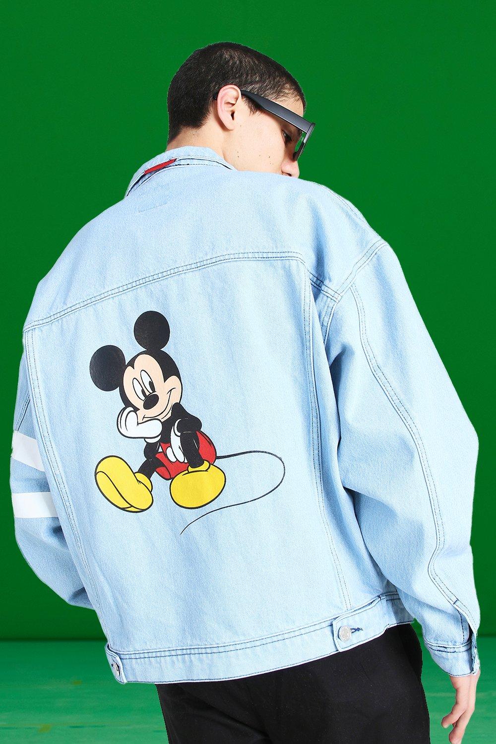 Disney100 x H&M Loose Fit Printed Denim Jacket Men's Size XS NEW  WITH TAGS