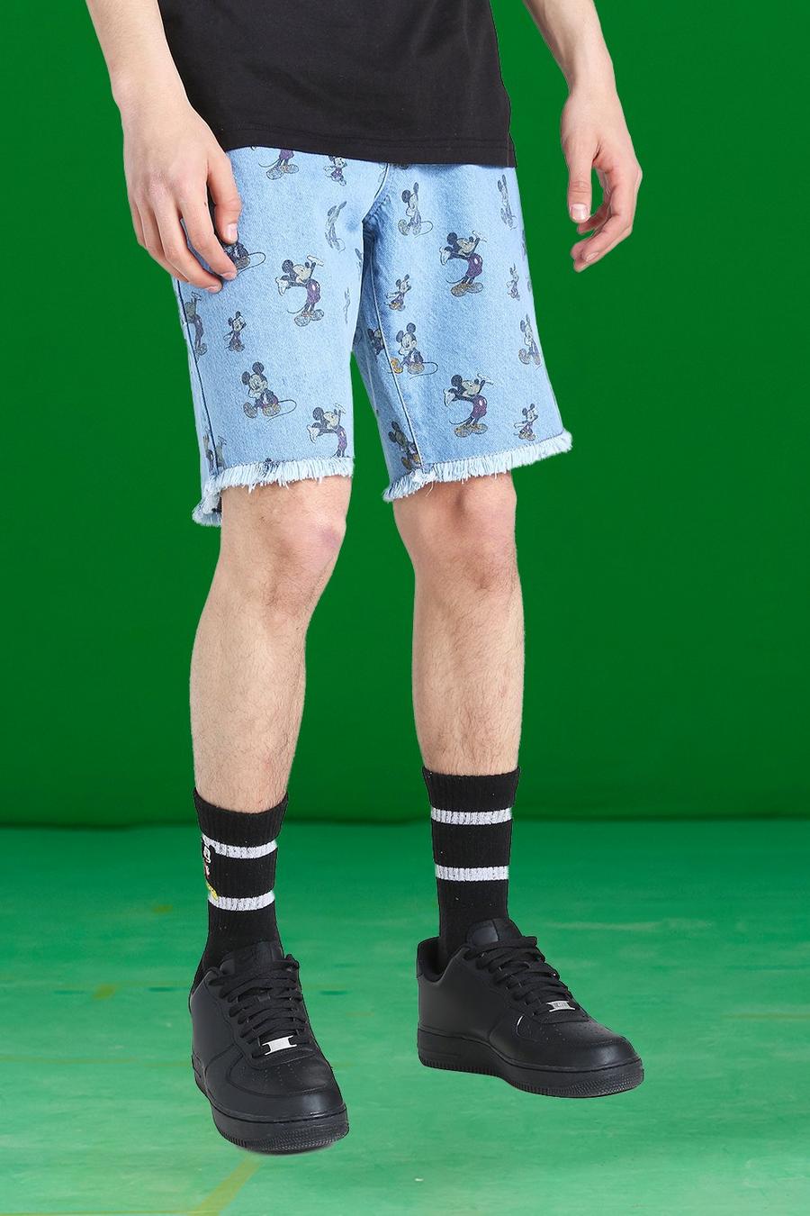 Blue Musse Pigg Jeansshorts med ledig passform och Disney-motiv image number 1