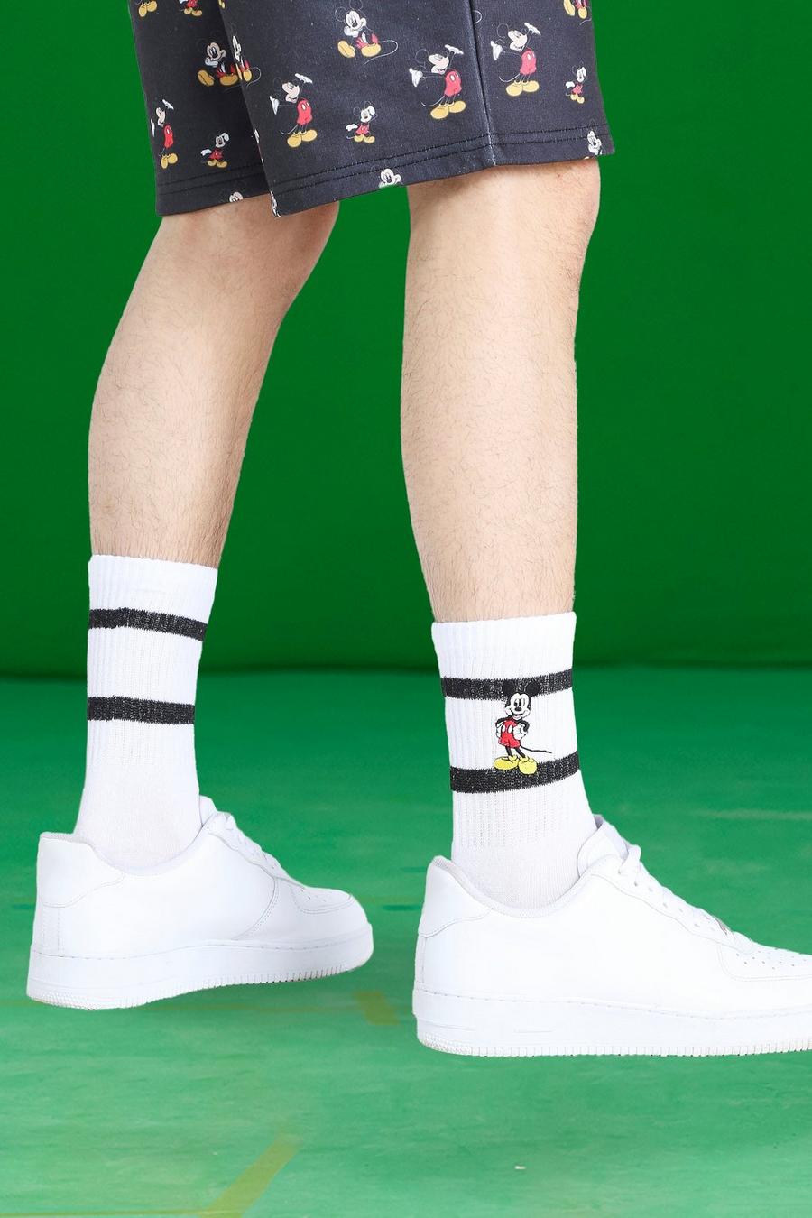 Pack de 2 calcetines deportivos bordados de Mickey de Disney, Multicolor image number 1