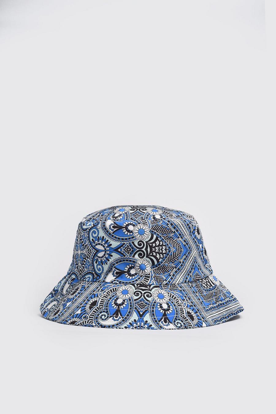 Blue Bandana Paisley Print Bucket Hat image number 1