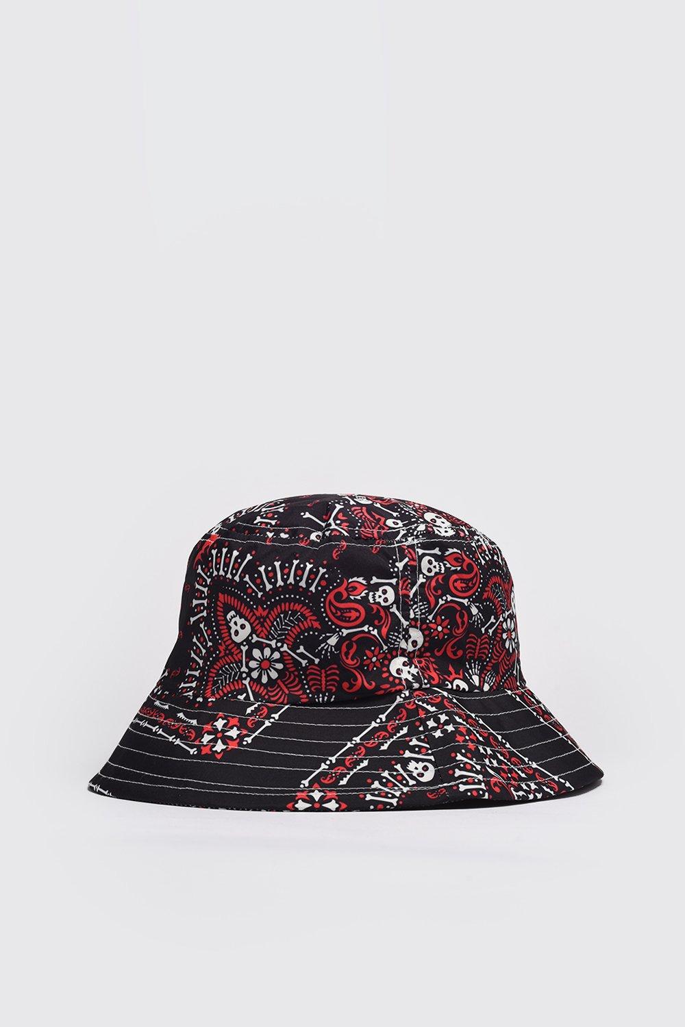 bandana print bucket hat