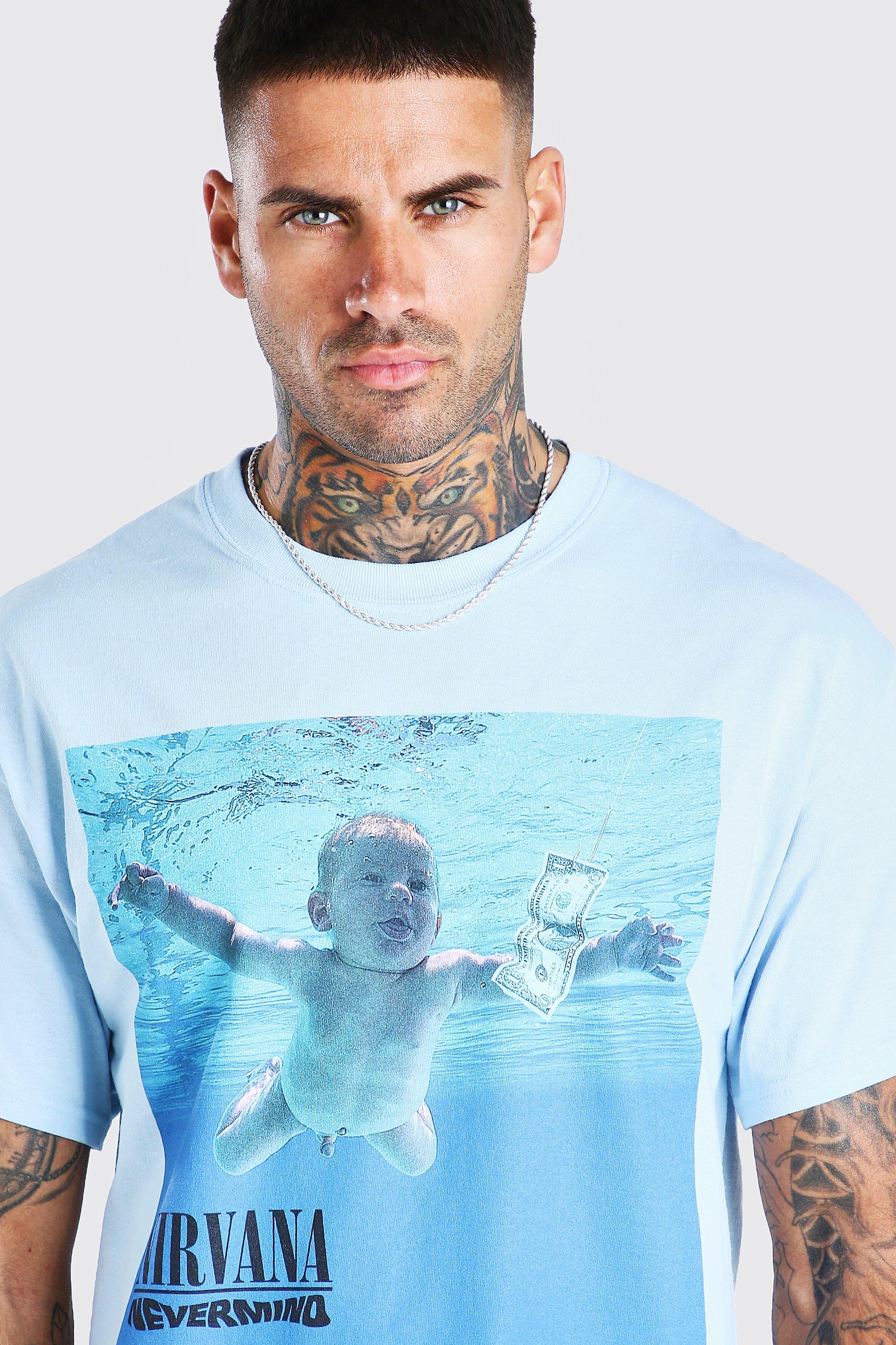 Oversized Nirvana Nevermind License T Shirt boohoo