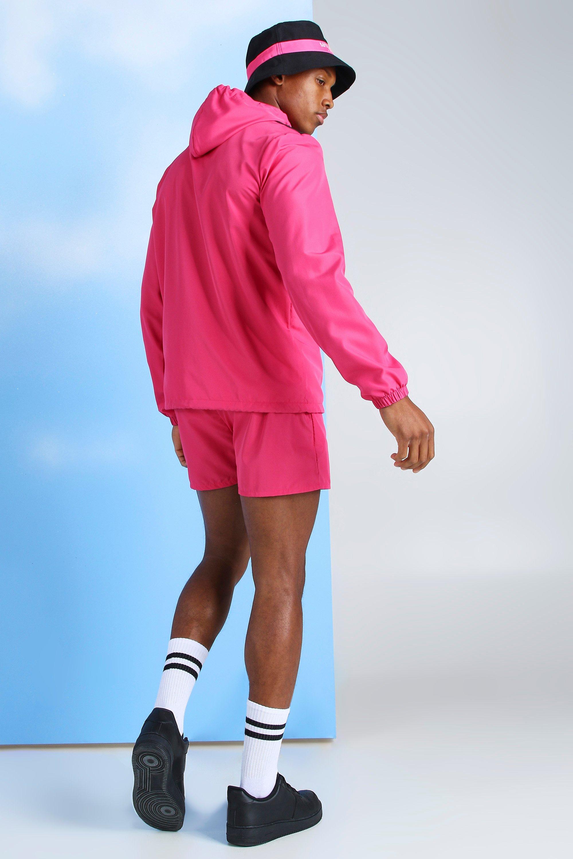 MAN Official Neon Nylon Cagoule Short Set