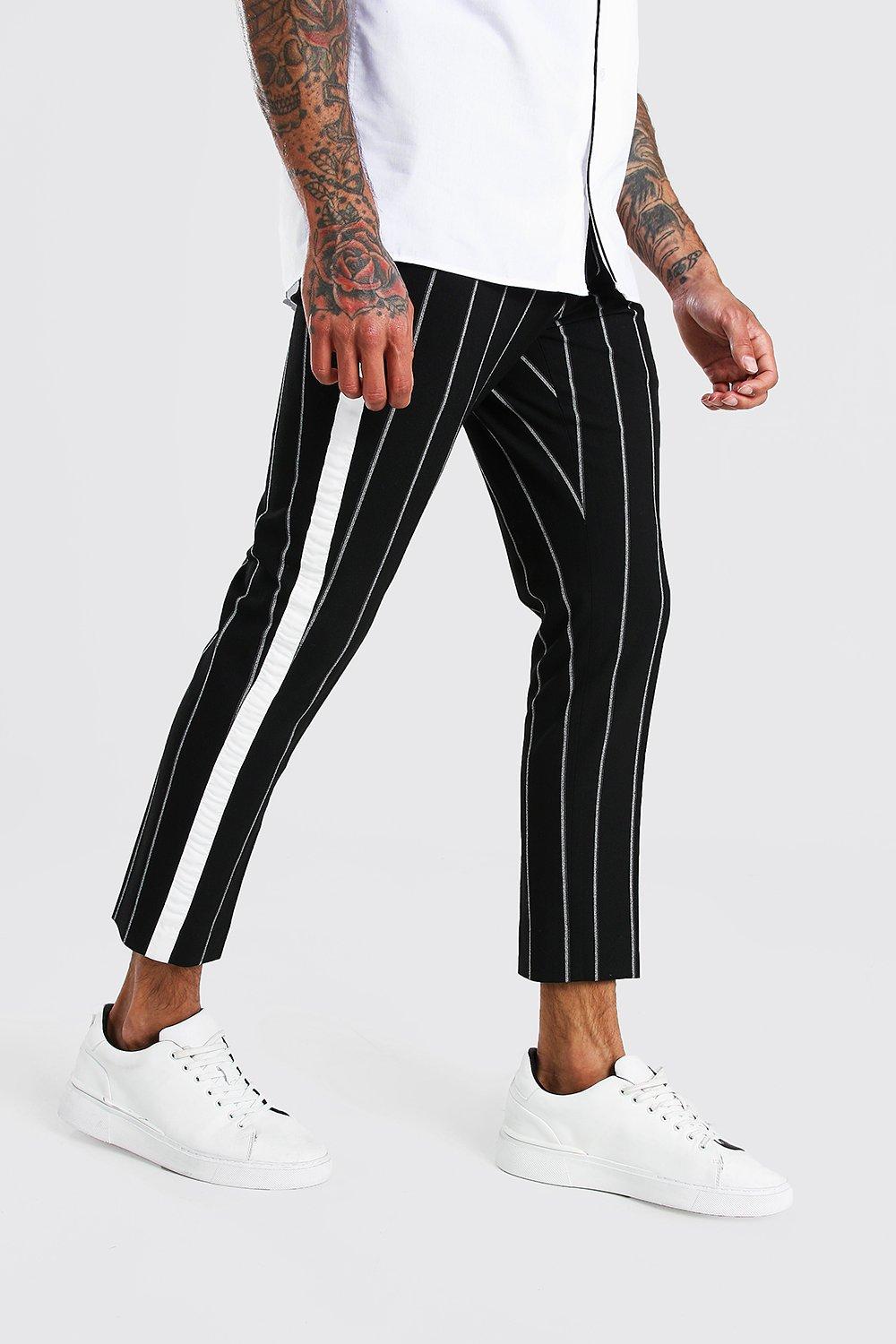 smart black cropped trousers