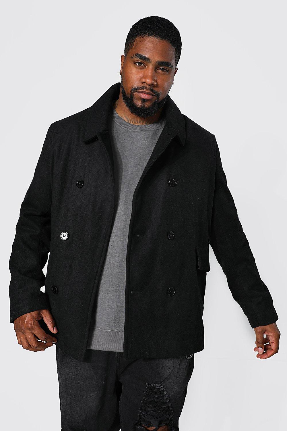 Plus size clearance long pea coat