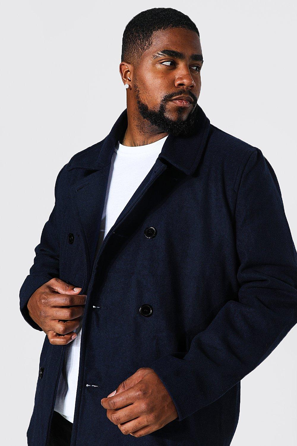 plus size navy pea coat