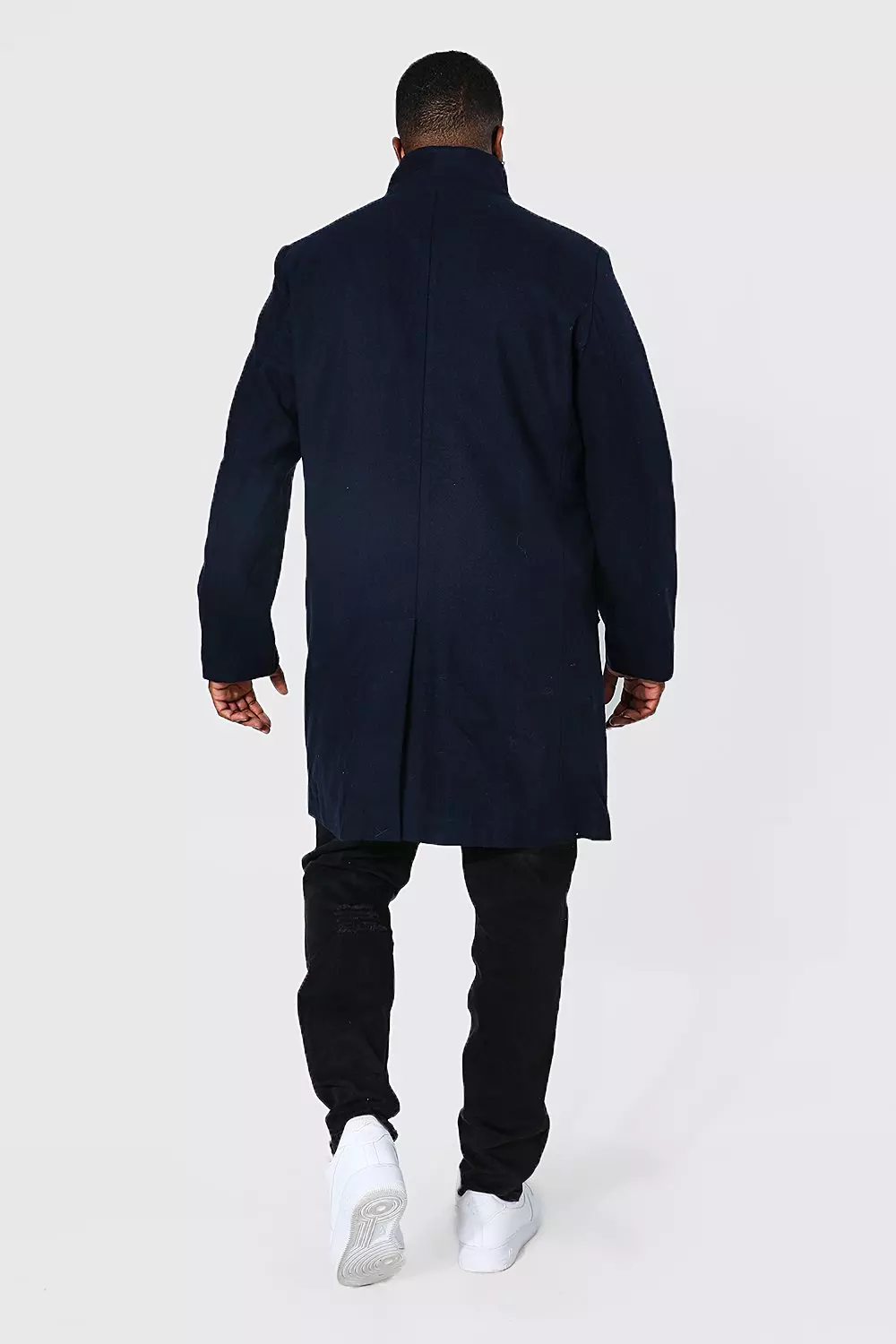 Plus size funnel neck coat online