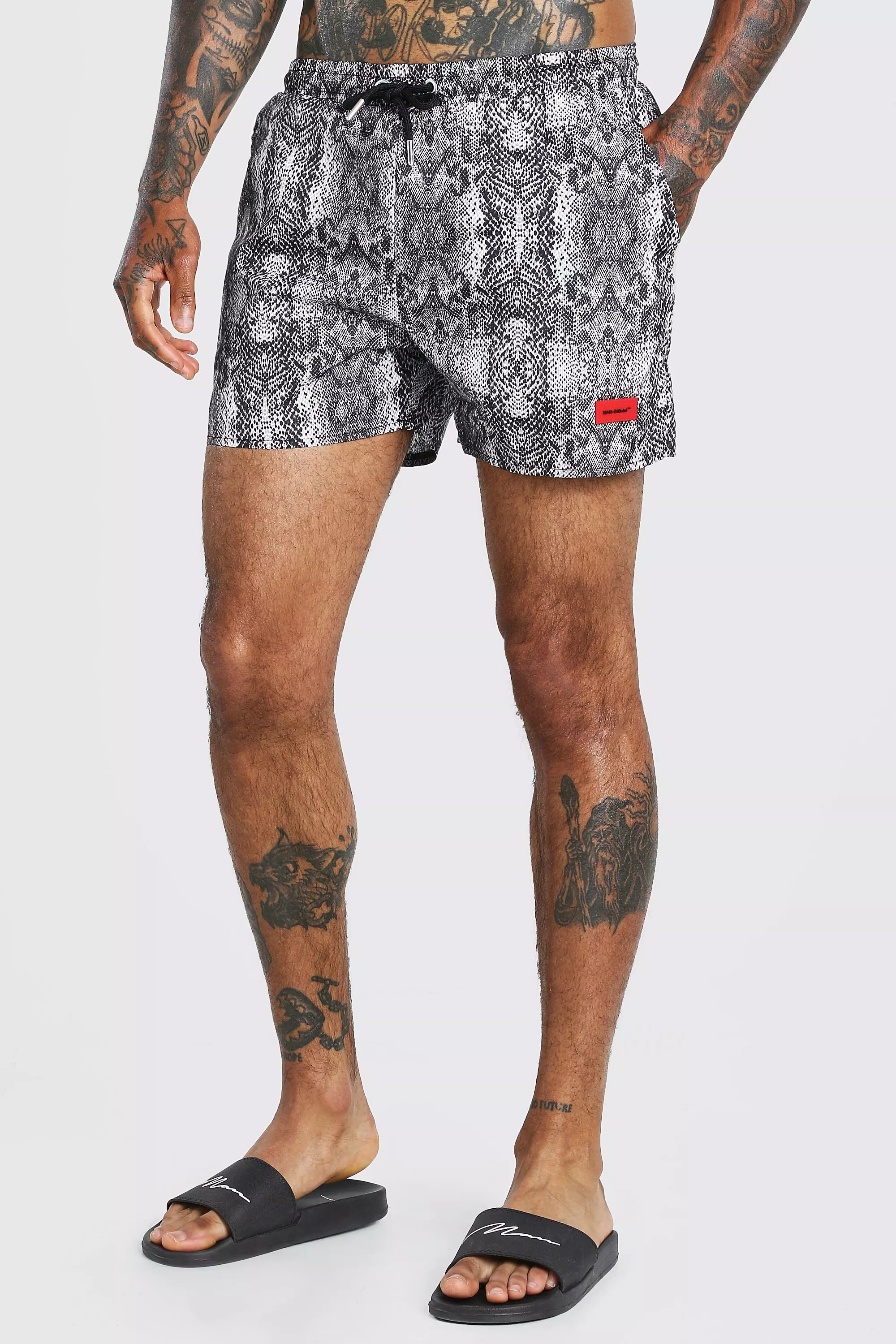 Mens snake deals print shorts