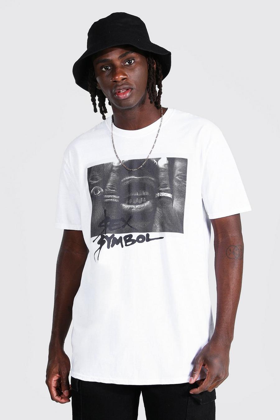 T-Shirt in Übergröße mit lizenziertem Ty Dolla Sign-Print, Weiß image number 1