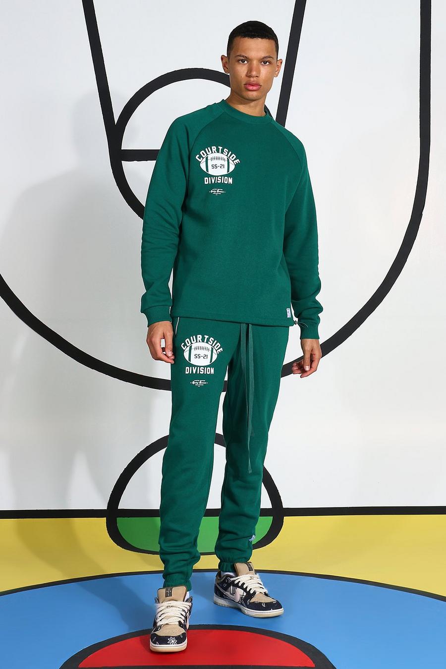 Green Tall Tracksuit With Extended Neck image number 1