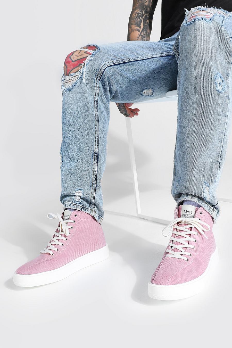 Pink Cord Branded High Top image number 1